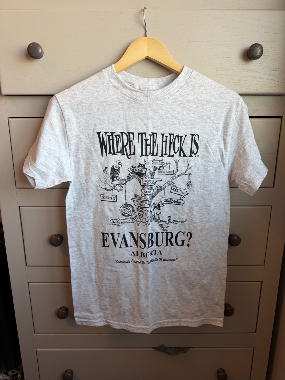 Vintage Where The Heck Is Evansburg? Alberta Graphic T-Shirt